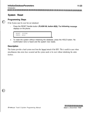 Page 667Initialize Database Parameters
Introduction
11-23
System Reset
gy