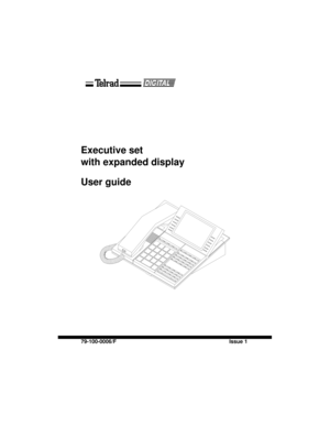 Page 1Executive set 
with expanded display
User guide
79-100-0006/F Issue 1 