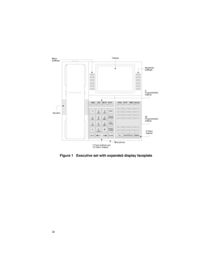 Page 5iv
Figure 1   Executive set with expanded display faceplate 