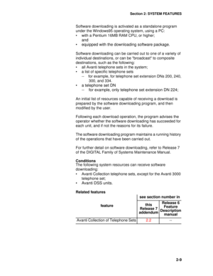 Page 21Section 2: SYSTEM FEATURES 