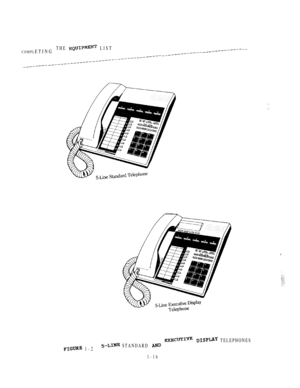 Page 25COMPLETINGTHE  LIST__
 
 1-2 STANDARD 
  TELEPHONES
1-16 