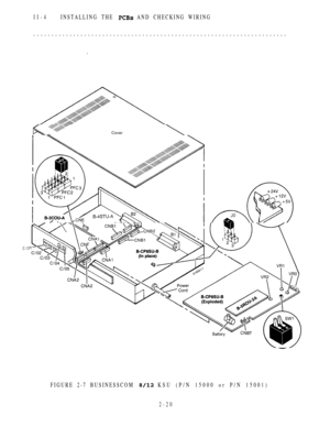 Page 72II-4INSTALLING THE  AND CHECKING WIRING
----------------------------------------------------------------------
Cover
C/O
FIGURE 2-7 BUSINESSCOM  KSU (P/N 15000 or P/N 15001)
2-20 