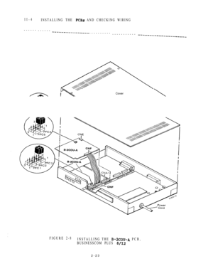 Page 75II-4INSTALLING THE  AND CHECKING WIRING
------
------
----------
-----------
Cover
FIGURE 2-8
INSTALLING THE  PCB,
BUSINESSCOM PLUS 
2-23 