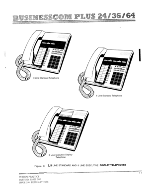 Page 83 Line Standard Telephone
5 Line Standard Telephone
Figure l-l LINE STANDARD AND 5 LINE EXECUTIVE 
  1-3 