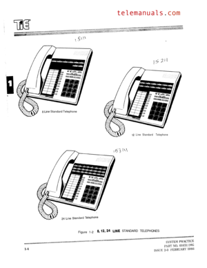 Page 9  Standard Telephone
 Line Standard  Telephone
Figure 1-2  STANDARD TELEPHQNES 