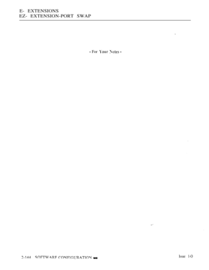 Page 426E- EXTENSIONS
EZ- EXTENSION-PORT SWAP
 For   
Issue 1-O 