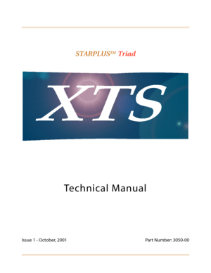 Page 1STARPLUSTM Triad
Technical Manual
Issue 1 - October, 2001  Part Number: 3050-00 
