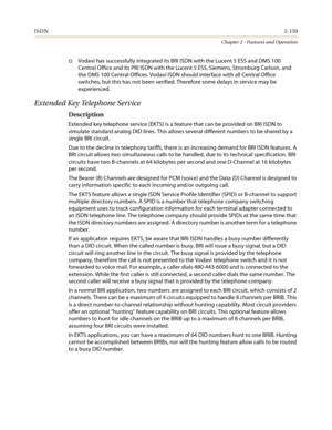 Page 189ISDN2-159
Chapter 2 - Features and Operation
