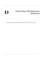 Page 497D
Voice Over the Internet
Protocol
This chapter contains detailed information about Voice Over the Internet Protocol. 