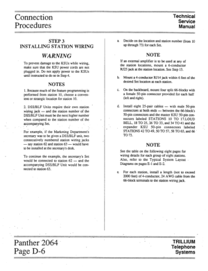 Page 24Connection 
Procedures Technical 
Service 
Manual 
. . . . . . . . . . . . . . . . . . . . . . . . . . . . . . . . . . . . . . . . . . . . . . . . :.: . . . . . :..: . . . . . . . . . . . . . . . . . . . . . . . . . . . . . . . . . . . . . . . . . . . . . . . . . . . . . . . . . . . . . . . . . . . . . 
............................................................................................................................................... . . . . . . . . . . . . . . . . . . . . . . . . . . . . . ....