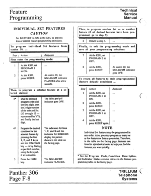 Page 41Technical 
Service 
Manual (- Feature 
Programming 
,_._...._.......................::::::::::::::::::::::::::::::::::::::::::::::::::::::::::::::................................................................,.........._ _ . . . . . . . . . . . . . . . . . . . . . . . . . . . . . . . . . . . . . . . . . . . . . . . . . . . . . . . . . . . . . . . . . . . . . . . . . . . . . . . . . . . . . 
:::::::::::: ,.........,.......... . . . . . . . . . . . . . . . . . . . . . . . . . . . . . * . . . . . . . . ....