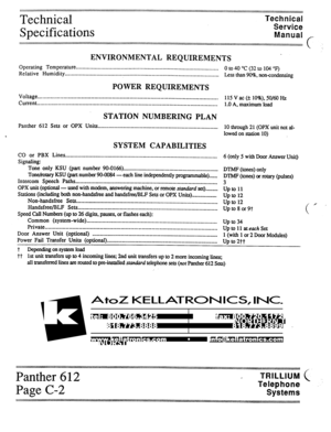 Page 14Technical 
Specifications Technical 
Service 
Manual - 
. . . . . . . . . . . . . . . . . . . . . . . . . . . . . . . . . . . . . . . . . . . . . . . . . . . . . . . . . . . . . . . . . . . . . . . . . . . . . . . . . . . . . . . . . . . . . . . . . . . . . . . . . . . . . . . . . . . . . . . . . . . . . . . . . . . . . . . . . . . . . . . . . . . . . . . . . . . . . . . . . . . . . . . . . . . . . . . . . . . . . .._. . . . . . . . . . . . . . . . . . .._. . . . . . . . . . . . . . . -_... . . . . 
. ....