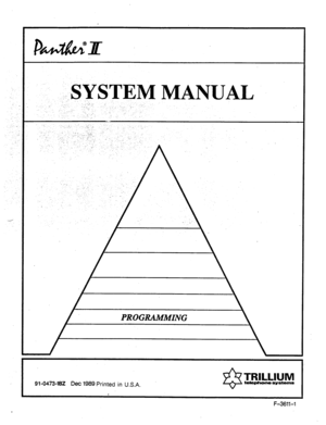 Page 156- 
TRILLIUM 91-0473-182 Dee 1989 Printed in U.S.A. 
F-3611-1  