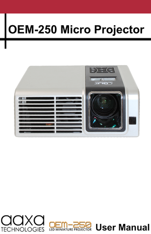Page 1OEM-250 Micro Projector
User Manual  
