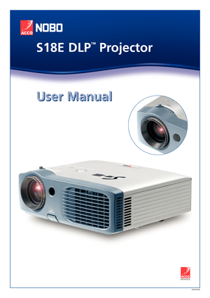 Page 1
User Manual
S18E DLP
™
Projector
User Manual
3367/Nov04/UK
 
                        