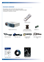 Page 6
6 INTRODUCTION
PACKAGE OVERVIEW
This projector comes with all the items shown below. 
Check to make sure your unit is complete. Contact your dealer
immediately if anything is missing.
Projector with lens cap 
Power Cord 1.8m Composite Video  Cable 2.0mBatteries x 2
Remote Control 
VGA Cable 1.8m
Audio Cable Jack/Jack 1.8m
User’s Guide
Quick Star t Card Warranty Card
SCART RGB Adaptor
(F or European Use Only)
                  S18E DLP™ProjectorQuick Start Guide1Remove the lens cap
2Ensure that the power...