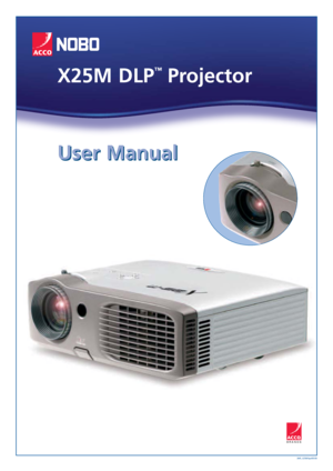 Page 1User Manual
X25M DLP
™
Projector
User Manual
3845_X25M/April05/UK 