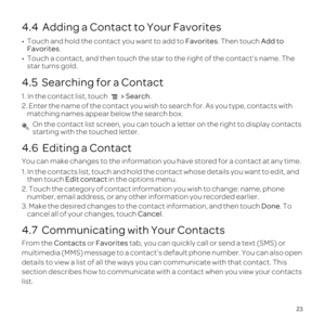 Page 2723
4.4  Adding a Contact to Your Favorites
