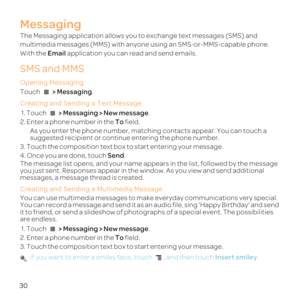 Page 3530
Mes
T
multimed
WitEmail application 
SMS and MMS
Ope
Touch  > .
Cre
1. T .
2To fieldAs 
sugg
3. T
4Sen.The message 
you j
messages, a mess
Cre
Yo ever
Yoaudio f B
it t
a
1. T .
2To field
3. T If you want to enter I. 