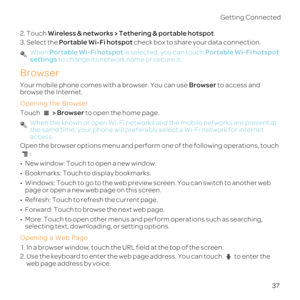 Page 4237
Getti
2. TWirel.
3.Po chec When Po is Po
se to
Browser
YoBr 
brow
Opening
Touch  >  
 When the known a
the s
ac
Open the browser one 
:
