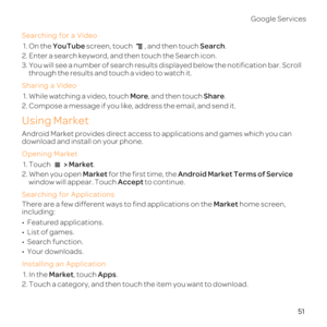 Page 5651
G
Searchi
1. OYouTube sc, andSea.
2.
3. Yosp
throug
Sh
1. Mor,Sha.
2. Co
Using Market
And
do
Opening
1. T > Ma.
2. When you open Market foAndro 
wAccept t
Searchi
ThertoMa home 
includ
