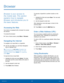 Page 4642Browser
Applications
Browser
Browser is your access to 
the mobile web. This section 
explains how to navigate 
Browser and introduces you to 
the basic features.
Accessing the Web
Your device is equipped with a browser for access 
the Internet.
To access the browser:
 ► Fr

om a Home screen, press Menu > Browser. 
Navigating the Internet
To navigate to an input field or a hyperlink:
 ►Use the L

eft, Right, Up, and Down Navigation 
keys to highlight links.
Tip: The text for the 
 Center Navigation key...
