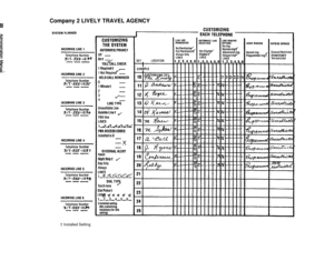 Page 21Company 2 LIVELY TRAVEL AGENCY
† Installed Setting 