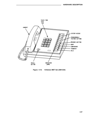 Page 497HARDWARE DESCRIPTION
Figure 4-19.10-Button MET Set (2991C05)
4-47 