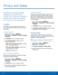 Page 116  
 
   
 
 
 
   
 
        
 
 
   
   
 
   
Privacy and Safety
 
Choose from various modes 
designed to hide personal 
content from being accessed by 
anyone else using your device, 
or to aid you in an emergency. 
Location 
Some apps, such as Google maps, may require 
one or more location services be turned on for full 
functionality. 
Locating Method 
1.  From a Home screen, tap  Apps > 
Sett ings > PERSONAL > Privacy and safety 
> Location. 
2.  Tap ON/OFF to t

urn on Location services. 
3.	  Tap...