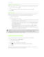 Page 118Filtering your contacts list
When your contacts list gets long, you can choose which contact accounts to show.1. On the Contacts tab, tap 
.
2. Choose the accounts that contain the contacts you want to display.
3. Press 
.
Finding people
Search for contacts stored on HTC One, your company directory if you have an Exchange ActiveSync account, or social networks you've signed into.
1. Open the Contacts app.
2. On the Contacts tab, you can:
§ Find people in your contacts list. Tap the Search people box,...