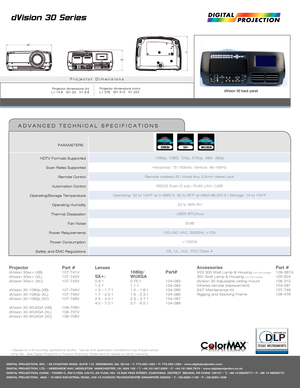 Page 2DIGITAL PROJECTION, INC. • 55 CHASTAIN ROAD, SUITE 115  KENNESAW, GA. 30144 • T: 770.420.1350 • F: 770.420.1360 • www.digitalprojection.comDIGITAL PROJECTION, LTD. • GREENSIDE WAY, MIDDLETON  MANCHESTER, UK. M24 1XX • T: +44.161.947.3300 • F: +44.161.684.7674 • www.digitalprojection.co.ukDIGITAL PROJECTION, CHINA • TOWER C, RM C1202, CAI FU JIA YUAN, NO. 19 XIA0 YING STREET, CHAOYANG  DISTRICT  BEIJING, PR CHINA 100101 • T: +86.10.58239771• F: +86 10 58239770DIGITAL PROJECTION,  ASIA • 16 NEW INDUSTRIAL...