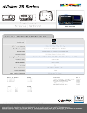 Page 2DIGITAL PROJECTION, INC. • 55 CHASTAIN ROAD, SUITE 115  KENNESAW, GA. 30144 • T: 770.420.1350 • F: 770.420.1360 • www.digitalprojection.comDIGITAL PROJECTION, LTD. • GREENSIDE WAY, MIDDLETON  MANCHESTER, UK. M24 1XX • T: +44.161.947.3300 • F: +44.161.684.7674 • www.digitalprojection.co.ukDIGITAL PROJECTION, CHINA • TOWER C, RM C1202, CAI FU JIA YUAN, NO. 19 XIA0 YING STREET, CHAOYANG  DISTRICT  BEIJING, PR CHINA 100101 • T: +86.10.58239771• F: +86 10 58239770DIGITAL PROJECTION,  ASIA • 16 NEW INDUSTRIAL...