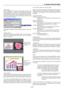 Page 67E-67
- Mode setting
When [Image Mode] is selected from [Projector Options], the
choices [Seamless / 2 Images / Off] are displayed.  Selecting
[2 Images] enables mode choice, and therefore select [Side-by-
side] or [Picture-in-Picture].  After selecting the desired mode,
click [OK].  Switching input video signals between left and right
slots will display two images.
If “2 Images” is selected, the lens memory feature becomes dis-
abled.
- Display modes
The following examples are display modes.  the main...