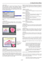 Page 67E-67
- Mode setting
When [Image Mode] is selected from [Projector Options], the
choices [Seamless / 2 Images / Off] are displayed.  Selecting
[2 Images] enables mode choice, and therefore select [Side-by-
side] or [Picture-in-Picture].  After selecting the desired mode,
click [OK].  Switching input video signals between left and right
slots will display two images.
If “2 Images” is selected, the lens memory feature becomes dis-
abled.
- Display modes
The following examples are display modes.  the main...