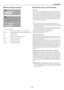 Page 90E-90
8 Using Software Keyboard
1 to 0 and Characters
........................ Use to type in IP address or projector name
MODE .............Selects one of three modes for alphabet and spe-
cial characters.
SP ................... Inserts a space
BS ................... Deletes one character backward
F..................... Returns to the previous
E..................... Advances to the next
OK ................... Executes the selection
Cancel ............. Cancels the selection
8. Appendix
9 Operation Using...