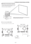 Page 38E-38
5. Setting Up for Double Stacking in Link Mode
1 Stacking and Connecting the Projectors
Master projector
Slave projector
NOTE: Up to two units can be gravity stacked without external support. In some
cases, however, two images will not align on the screen correctly. This will become
more apparent when displaying small text and detailed graphics.
NOTE: The frame is not supplied on HIGHlite 8000Dsx+.
CAUTION: To prevent the projectors from falling, install them in a place and fasten them in away with...