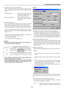 Page 61E-61
Lens Shutter on During Signal Switching
While switching the signals (screen image is muted), the light
can be absolutely shut out from the lens simultaneously with
shutter.
With Check Mark ................. While switching the signals and
muting the images, shutter is
simultaneously activated.
Without Check Mark ............ While switching the signals and
muting the images, shutter is
deactivated.
3D Sequence Set Select
Use when displaying 3D images using a single projector OR
signals with a high...