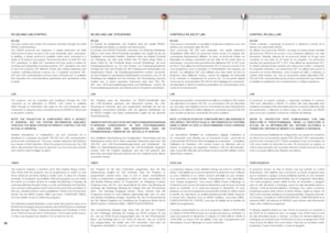 Page 36
englishdeutschfrancaisespañol
36

RS 3 AND LAN CONTROL
RS 3You  may  control  and  monitor  the  projector  remotely  through  the  serial RS232 control interface.Two  RS232  protocols  are  employed.  A  simple  instruction  set  (SIS) ASCII  protocol  gives  access  to  the  most  frequently  used  commands. In  addition,  a  binary  protocol  is  available  where  each  command  is  a series of 32 bytes in one packet. The protocols allow for both SET and GET  operations.  To...