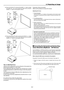 Page 353-4
v Correcting the Horizontal and Vertical Key-
stone Distortion (DigiScale - 3D Reform)
Use the DigiScale - 3D Reform feature to correct keystone (trapezoidal)
distortion to make the top or bottom and the left or right side of the screen
longer or shorter so that the projected image is rectangular.
In the following description, DigiScale - 3D Reform (Cornerstone) correc-
tion can be done with the USB mouse, remote control or cabinet buttons.
When using the USB mouse connected to the projector...