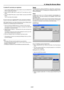 Page 898-25
To delete PC card data you registered.
1. Use the SELECT  button to select Delete and use the SELECT button to select the list window.
2. Use the SELECT 
 button to select the PC card data you wish to
delete.
3. Press the SELECT 
 button to select Delete and press the ENTER
button.
The PC card data will be deleted.
If youve lost your registered PC card, proceed as follows:
NOTE: Digital Projection or your dealer will provide you with your Release Code inexchange for your registered keyword and...