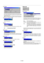 Page 40E – 34
Color Matrix
First, select an appropriate color matrix for your input signal, either
HDTV or SDTV. Then select an appropriate matrix type from B-Y/R-
Y, Cb/Cr, Pb/Pr or IVX.
NOTE: The Color Matrix feature is available for component video signal only.
Y/C Delay (not available for RGB)
Adjusts Y/C delay level.
Telecine
Use 3:2 pull down correction to eliminate jitter and artifacts in video.
Auto ............. For film source such as a DVD player
Off ................ For signals other than film...