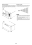 Page 16E – 10
Selecting A Location
The fur ther your projector is from the screen or wall, the larger the im-
age. The minimum size the image can be projected is 80 (2 m) mea-
sured diagonally. The largest the image can be is 500 (12.7 m).
WARNING
•Only use your projector on a solid, level surface. If the projector falls
to the ground, you can be injured and the projector severely dam-
aged.
•Do not use the projector where temperatures vary greatly. The pro-
jector must be used at temperatures between 40...