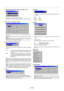 Page 39E – 33
Horizontal/Vertical Position (when Auto Adjust is off)
Adjusts the image location from left to right.
This adjustment is made automatically when the Auto Adjust is turned
on.
Aspect Ratio (not available for RGB)
You can select the aspect ratio for input signal and display area re-
spectively.
Select the appropriate aspect ratio using the SELECT 
 ,  , ▲, or
▼ button.
NOTE: When Resolution is set to Native, this feature is not available, andthe stored settings and adjustments are invalid....