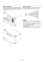 Page 16E – 10
Selecting A Location
The fur ther your projector is from the screen or wall, the larger the im-
age. The minimum size the image can be projected is 80 (2 m) mea-
sured diagonally. The largest the image can be is 500 (12.7 m).
WARNING
•Only use your projector on a solid, level surface. If the projector falls
to the ground, you can be injured and the projector severely dam-
aged.
•Do not use the projector where temperatures vary greatly. The pro-
jector must be used at temperatures between 40...