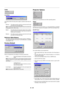 Page 40E – 34
Projector Options
Enables you to set preferences and other operating options.
Timer
Enables you to turn the projector on or off automatically at a specified
time. Two timer functions are available: On/Off Timer and Sleep Timer.
[On/Off Timer]
Up to eight settings can be programmed.
•Before setting On/Off Timer, make sure that Date, Time Preset feature is
set.
•Even after setting On/Off Timer, turning the projector on or off with the
remote control is possible.
•There are two time display formats:...