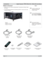 Page 18Page 1.2 July 2007
1. Introduction Digital Projection TITAN 1080p-500, 1080p-250 User Manual
What’s in the box?
Make sure your box contains everything listed. If any pieces are missing\
, contact 
your dealer.
You should save the original box and packing materials, in case you ever \
need 
to ship your Projector.
•
•
Notes
  Lenses are optional. Order 
lenses from your Digital 
Projection dealer.
  For more detailed information about lenses, see  Choosing a 
lens, in section 2. Installation .
  Only one...