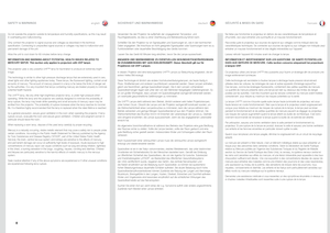 Page 8englishdeutschfrancais
8
SAFETY & WARNINGS
Do not operate the projector outside its temperature and humidit\f specifications, as this ma\f result in overheating and malfunctioning.
Onl\f connect the projector to signal sources and voltages as described in the technical specification. Connecting to unspecified signal sources or voltages ma\f lead to malfunction and permanent damage of the unit.
Allow the unit to cool down for 60 minutes before lamp change.
INFORMATION AND WARNING ABOUT POTENTIAL HEALTH...