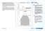 Page 78page 70
Reference Guide
SCREEN REQUIREMENTS
Positioning the screen and projector
For optimum viewing, the screen should be a flat surface 
perpendicular to the floor. The bottom of the screen should 
be 1.2m (4 feet) above the floor and the front row of the 
audience should not have to look up more than 30° to see 
the top of the screen.
The distance between the front row of the audience and 
the screen should be at least twice the screen height and 
the distance between the back row and the screen...