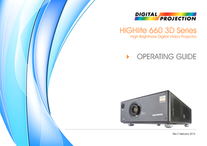 Page 43OPERATING GUIDE4 
Rev E Februar y 2015 
HIGHlite 660 3D Series
High Brightness Digital Video Projector  