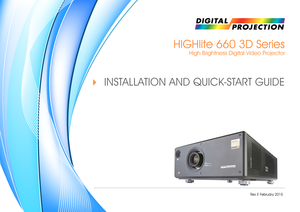 Page 9INSTALLATION AND QUICK-START GUIDE4 
Rev E Februar y 2015 
HIGHlite 660 3D Series
High Brightness Digital Video Projector  